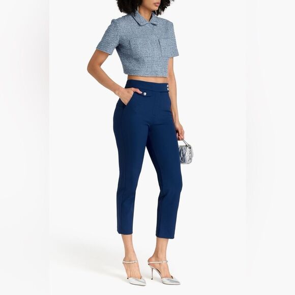 Veronica Beard Pants - VERONICA BEARD
Renzo cropped crepe slim-leg pants